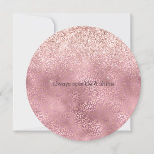 Pink Glitzy Glitzer Leopard Print