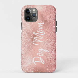Pink Glitzy Sparkle Glitzer Dog Mama Case-Mate iPhone Hülle