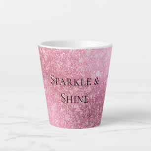Pink Glitzy Sparkle Personalisiert Milchtasse