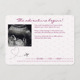 Pink Globe Passport Travel Books for Baby Begleitkarte