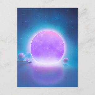 Pink Glows Planet Postkarte