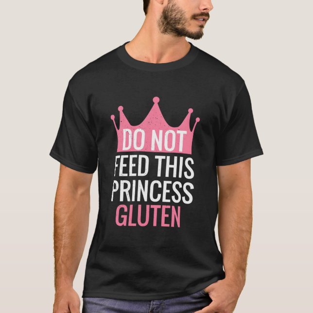 Pink glutenfreies Design Funny Gluten Free Princes T-Shirt (Vorderseite)