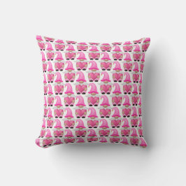 Pink Gnomes Hearts Woodland Skandinavien Niedlich Kissen