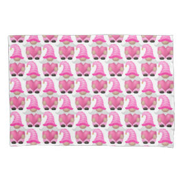 Pink Gnomes Hearts Woodland Skandinavien Niedlich Kissenbezug