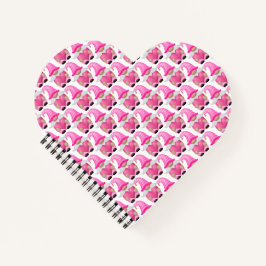 Pink Gnomes Hearts Woodland Skandinavien Niedlich Notizbuch
