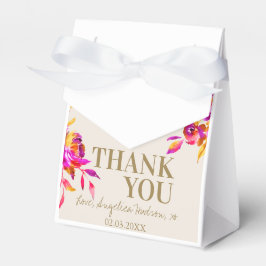 Pink Gold Aquarellfarben Brautparty Brunch Geschenkschachtel