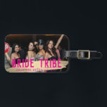 Pink Gold Bribe Stamm Foto Bridesmaid Geschenk Gepäckanhänger<br><div class="desc">Pink Gold Bribe Stamm Foto Bridesmaid Gepäckstück Tag</div>