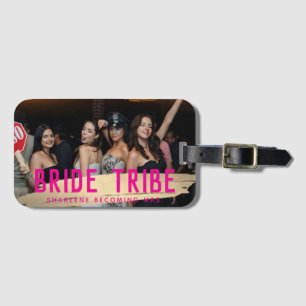 Pink Gold Bribe Stamm Foto Bridesmaid Geschenk Gepäckanhänger