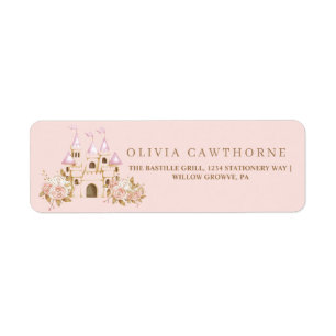 Pink Gold Burg Princess Baby Dusche