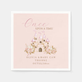 Pink Gold Burg Princess Baby Dusche Serviette