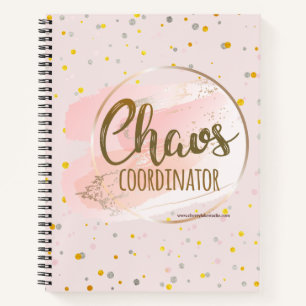 Pink & Gold Chaos Koordinator Notizbuch