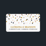 Pink & Gold Confetti Dots Rücksendeadresse Adressaufkleber<br><div class="desc">Confetti Dots Rücksendeadresse Label Stilvolle und einzigartige Adressetiketten mit rot,  gold und dunkel lila Konfetti-Punkten. Passende Artikel und andere Farben sind verfügbar.</div>