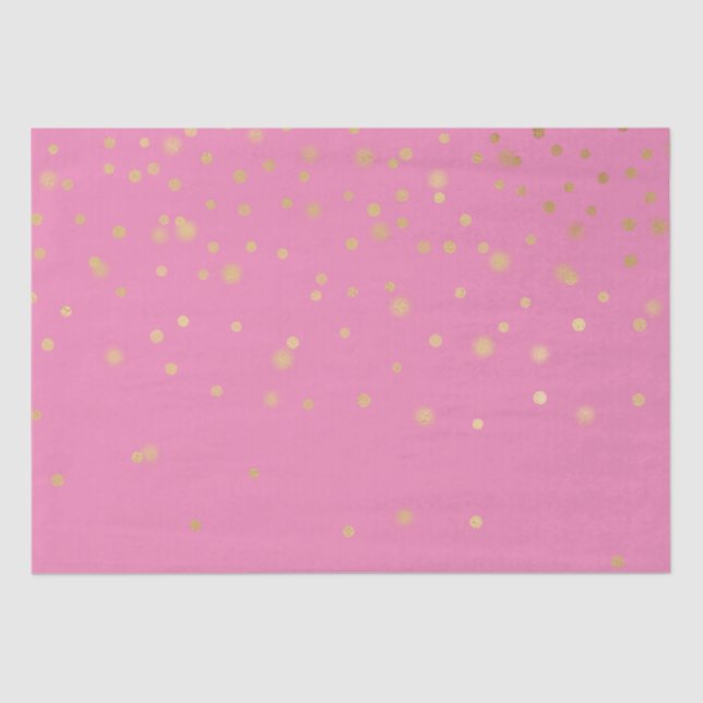 Pink Gold Confetti Seidenpapier (Vorderseite)