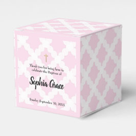 Pink Gold Cross Personalisiert Baby Girl Taufe Geschenkschachtel