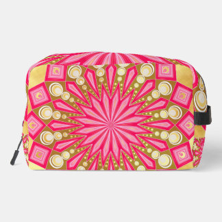 Pink Gold Fantasy Mandala Waschbeutel