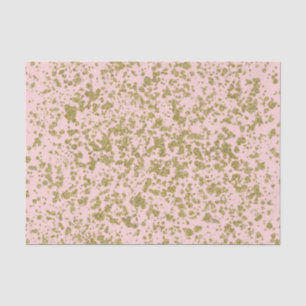 Pink & Gold Glitter Girly Glam Modern Splatter Seidenpapier