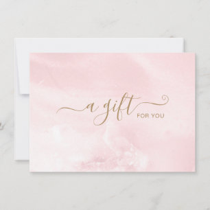 Pink Gold Glitzer Agate Business Geschenkgutschein
