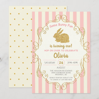 Pink Gold Glitzer Einladung zum Sonnenschein