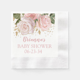 Pink Gold Glitzer Rose Kinderdusche Serviette