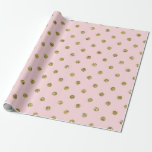 Pink & Gold Glitzer Sparkle Polka Docht Chic Party Geschenkpapier<br><div class="desc">Sonderverpackungspapier</div>
