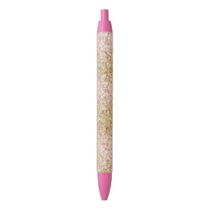 Pink Gold Glitzy Girly Sparkle Glitzer Ombre Kugelschreiber