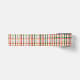 Pink Gold Green Karierte Weihnachten Satinband