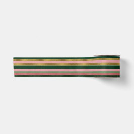 Pink Gold Green Strips Weihnachten Satinband
