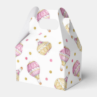 Pink+Gold Heißluftballon Geschenkschachtel