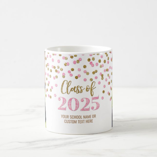 Pink-Gold-Klasse 2025 Tasse (Mittel)