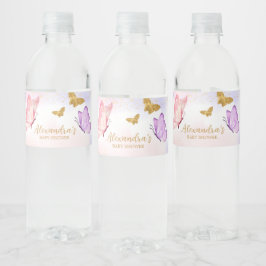 Pink Gold Lila Butterfly Baby Dusche