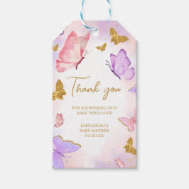 Pink Gold Lila Butterfly Liebesmarken Geschenkanhänger