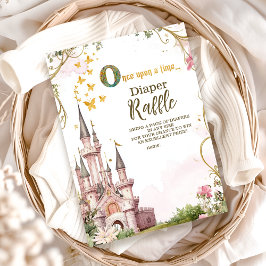 Pink Gold Little Princess Royal Diapper Raffle Begleitkarte