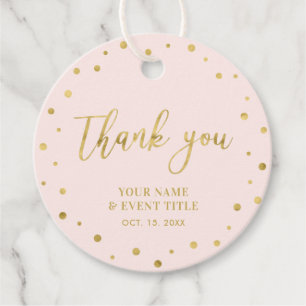 Pink & Gold Moderne Geburtstagsgeschenk Danke Geschenkanhänger
