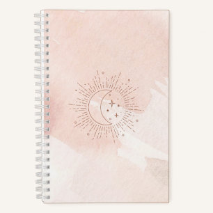 Pink & Gold Moon & Stars Self Love Journal