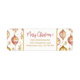 Pink Gold Ornamente Weihnachten Vintag