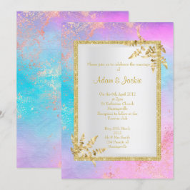PINK GOLD Pastel Marble ELEGANT CLASSY WEDD Einladung