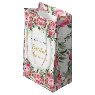 Pink Gold Peonies Brautparty Kleine Geschenktüte