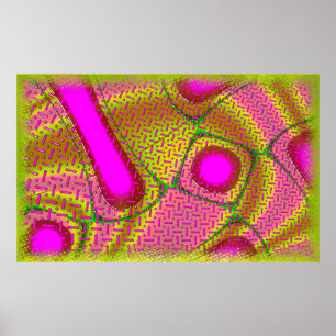 Pink & Gold, pochedelisch Poster