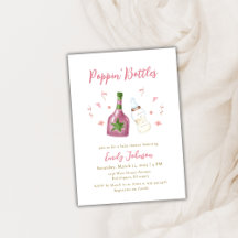 Pink Gold Poppin Flaschen Champagner Baby Dusche