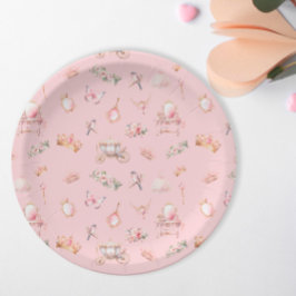 Pink Gold Princess Geburtstagsparty Pappteller