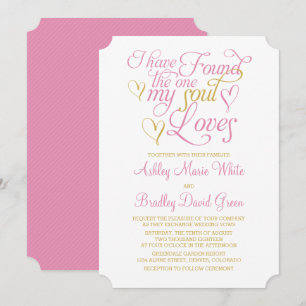 Pink Gold Soul Lieben Herzenslust Einladung