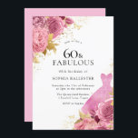 Pink Gold Sparkle Dress Rose 60. Geburtstagsparty Einladung<br><div class="desc">Pink Gold Sparkle Dress Rose 60. Geburtstag Party Einladung Mehr elegante Blumenmotive in unserem Geschäft! Sehen Sie sich die passende Kollektion in unserem Shop an</div>