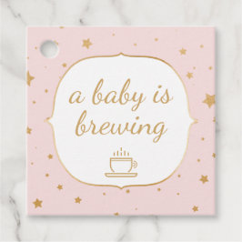 Pink Gold Stars Ein Baby braut danke Geschenkanhänger