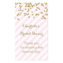 Pink Gold Stripes Brautparty Liebesmarken
