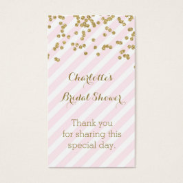 Pink Gold Stripes Brautparty Liebesmarken