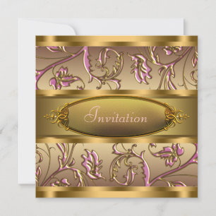 Pink Gold Toutes les invitations de la fête de l'o