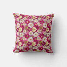 Pink, Gold und White Floral Chiyogami-Muster