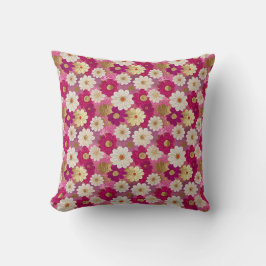 Pink, Gold und White Floral Chiyogami-Muster Kissen