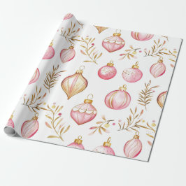 Pink Gold Vintage Weihnachtsschmuck Geschenkpapier