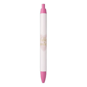 Pink Gold Wasserfarbe Herz Hallo Schöne Kugelschreiber